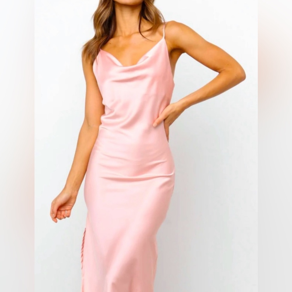 NWT Petal & Pup Midi Style Dress, Cowl Neckline & Thin Adjustable Straps, size 4